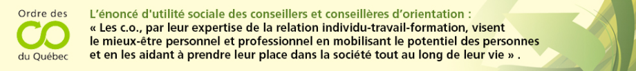 Énoncé d'utilité sociale des conseillers d'orientation